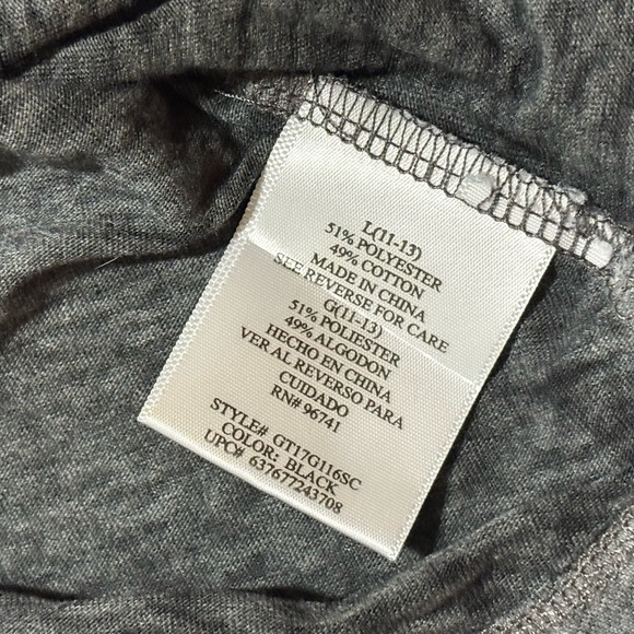 Rocker Girl Women's Black "Lucky Tee" Shirt With Green Shamrock Graphic Large - Picture 8 of 10